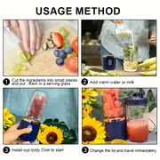 Portable Multi-Function Juicer with Rechargeable Battery