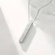 Stainless Steel Cube Pendant with Islamic Ayatul Kursi